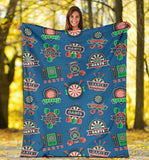 Darts Pattern Print Design 02 Premium Blanket