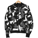 Crow Illustration Pattern Women'S Bomber Jacket