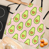Avocado Heart Pink Background Adjustable Apron