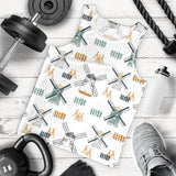 windmill pattern Men Tank Top