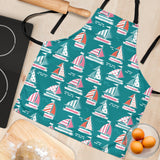 Cute Sailboat Pattern Adjustable Apron