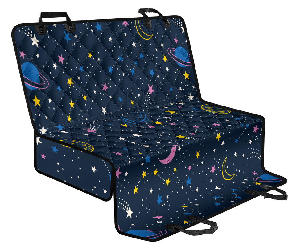 Space Pattern With Planets, Comets, Constellations And Stars Dog Car Seat Covers