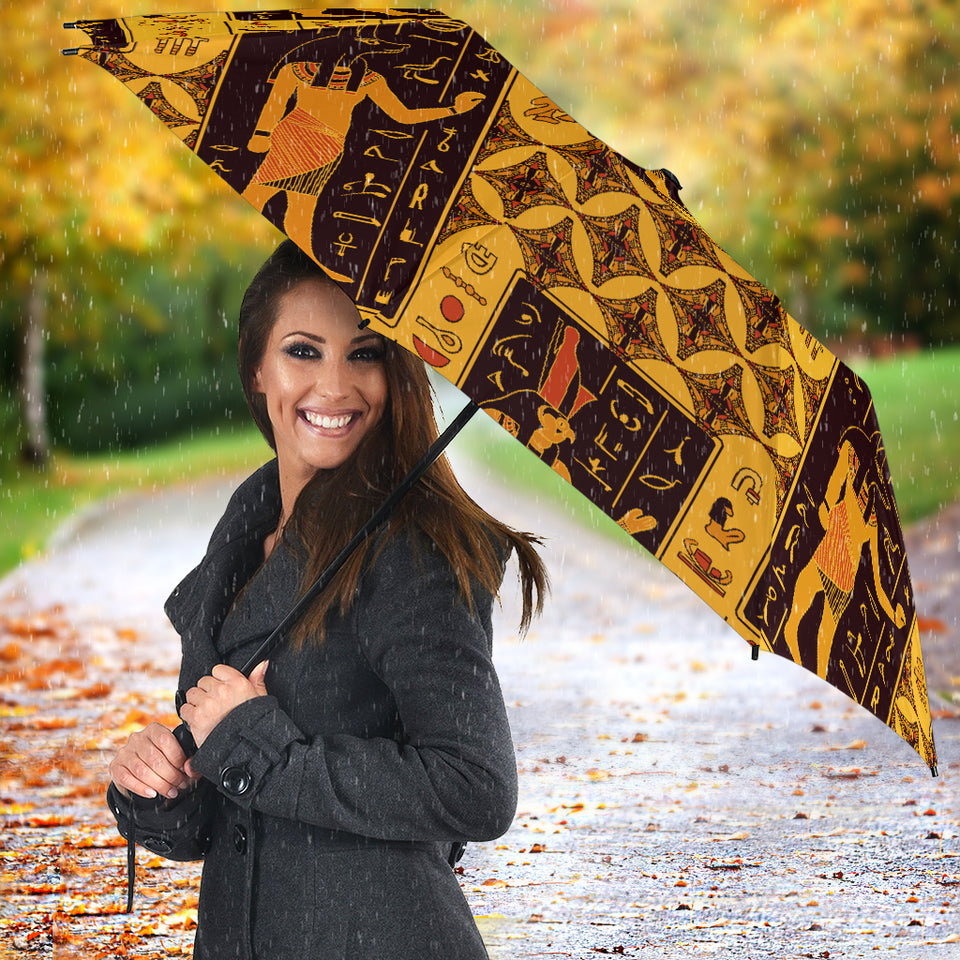 Egypt Hieroglyphics Pattern Print Design 05 Umbrella