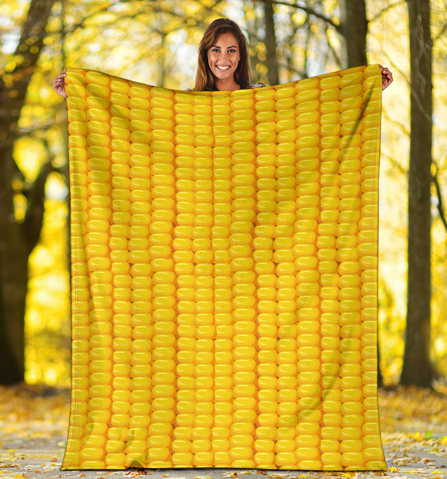 Corn Pattern Print Design 04 Premium Blanket