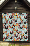 Rooster Chicken Cock Snowfalke Premium Quilt