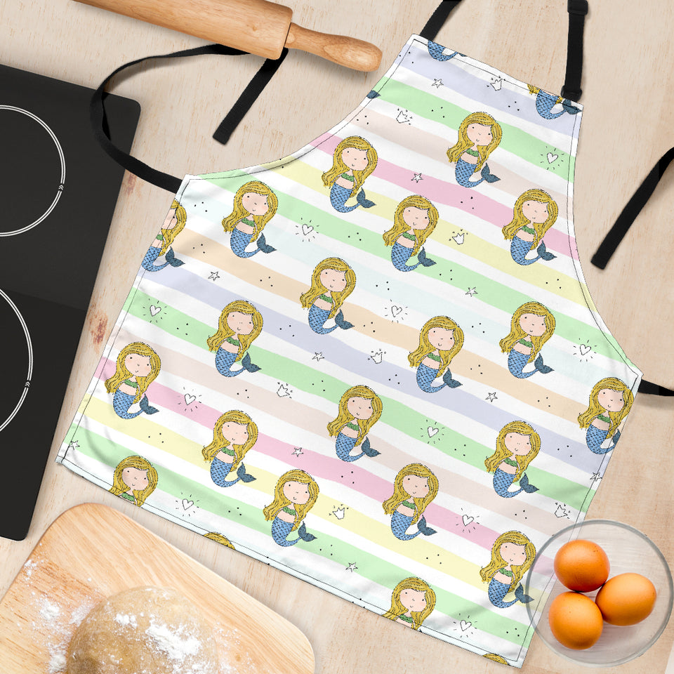 Cute Hand Drawn Mermaid Adjustable Apron