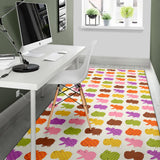 Hippopotamus Pattern Print Design 01 Area Rug