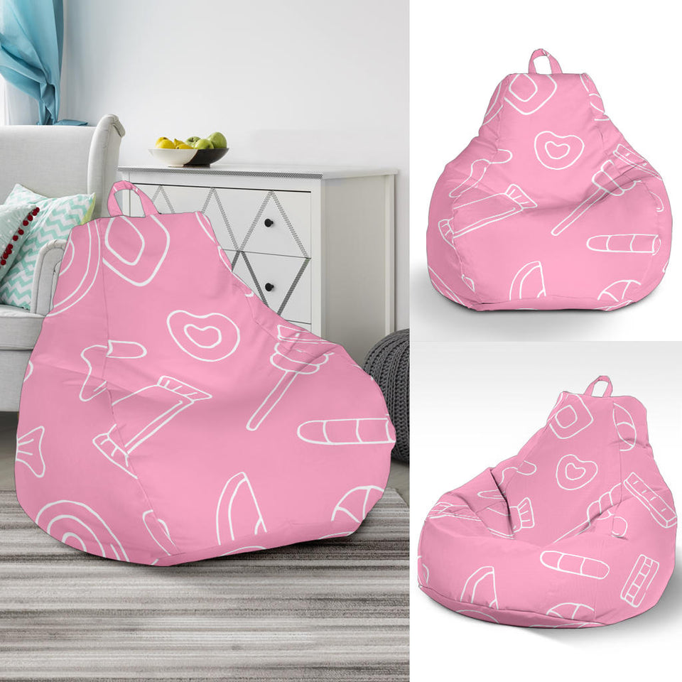 Sweet Candy Pink Background Bean Bag Cover