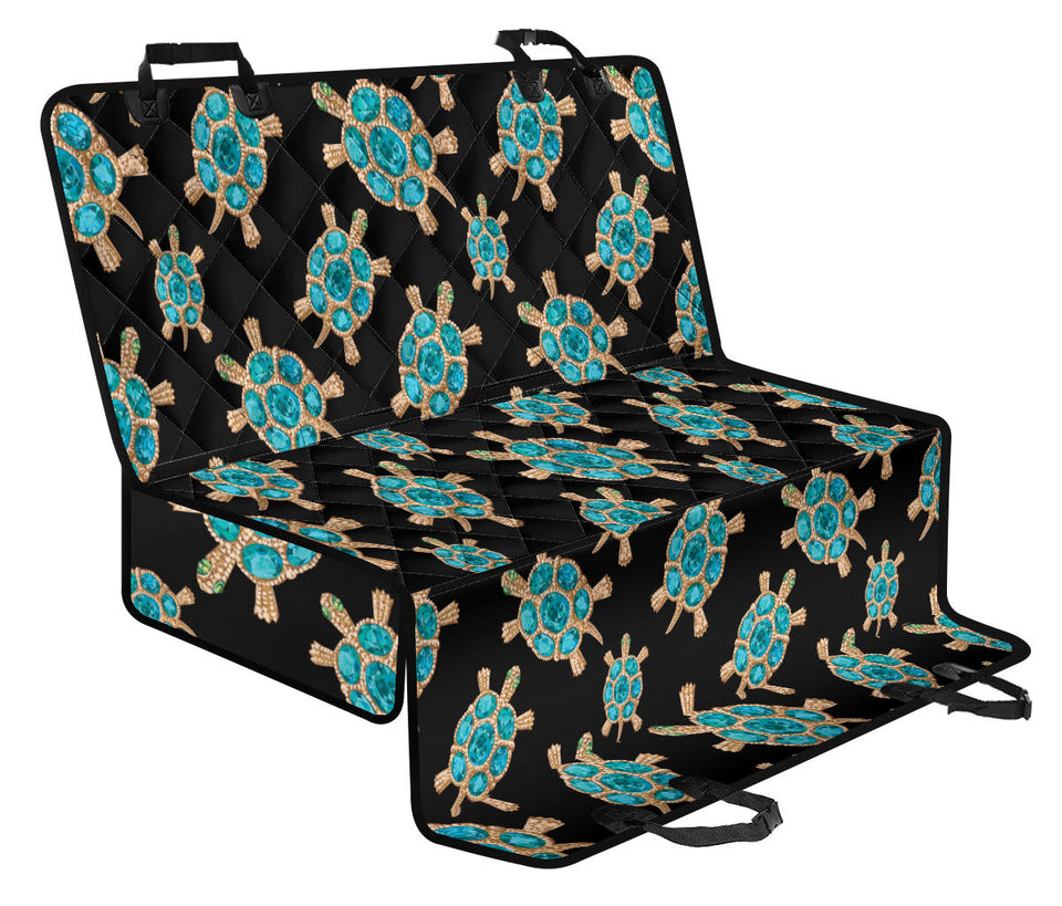 Sea Turtle Blue Stone Pattern Dog Car Seat Covers