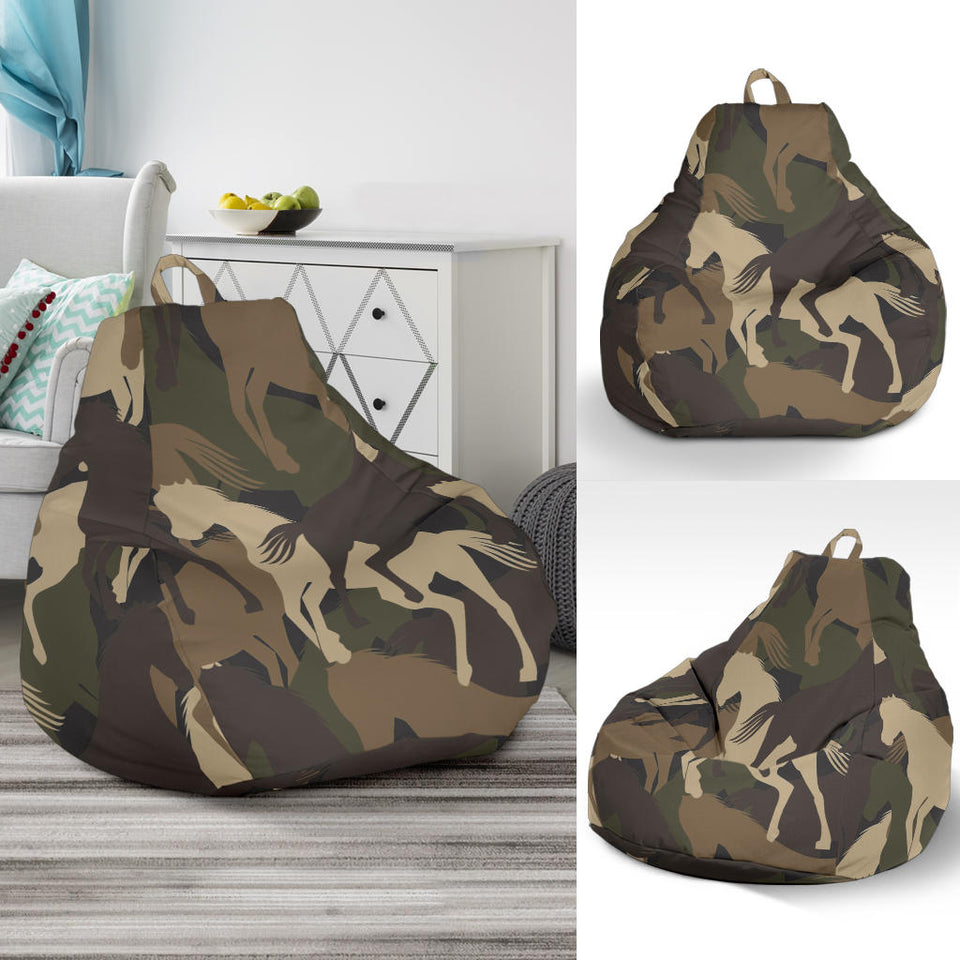 Horse Camo Camouflage Pattern Bean Bag Cover