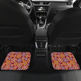 Gear Pattern Print Design 04 Front and Back Car Mats