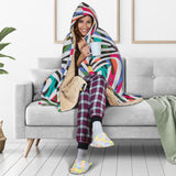Colorful Zebra Skin Pattern Hooded Blanket