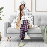 Siberian Husky Design Pattern Hooded Blanket
