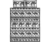 Camel polynesian tribal pattern Quilt Bed Set