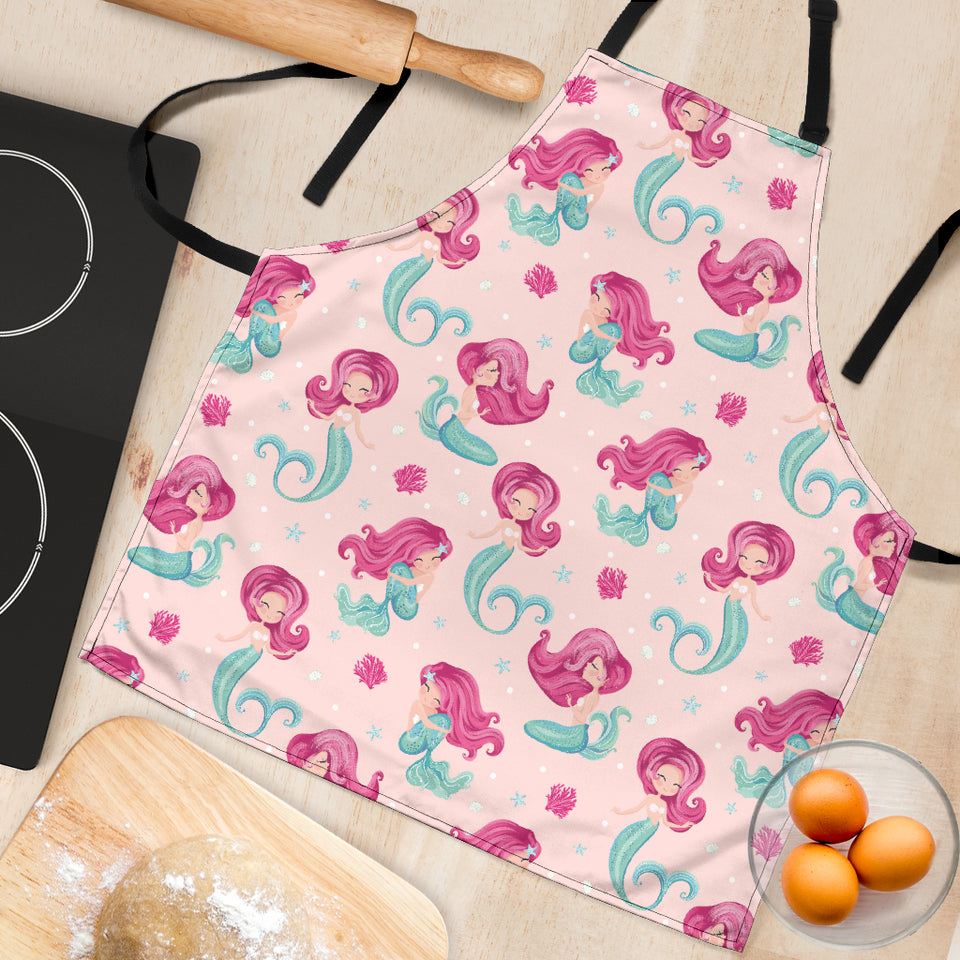 Cute Little Mermaid Pattern Adjustable Apron