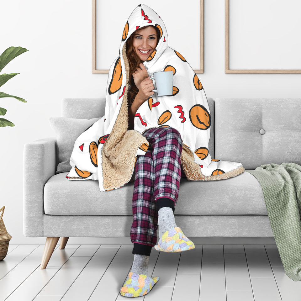 Peanuts Pattern Background Hooded Blanket