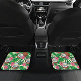 Coconut Pattern Print Design 01 Front and Back Car Mats