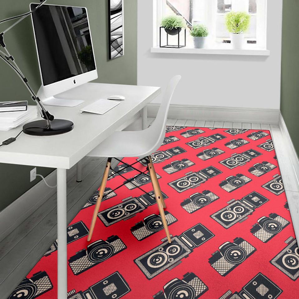 Camera Pattern Print Design 05 Area Rug
