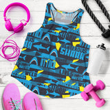 Shark dangerous Women Racerback Tank Top