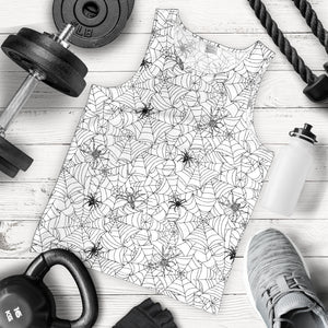 Spider web cobweb pattern Men Tank Top
