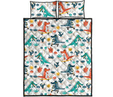 Cute Crocodile Pattern Quilt Bed Set