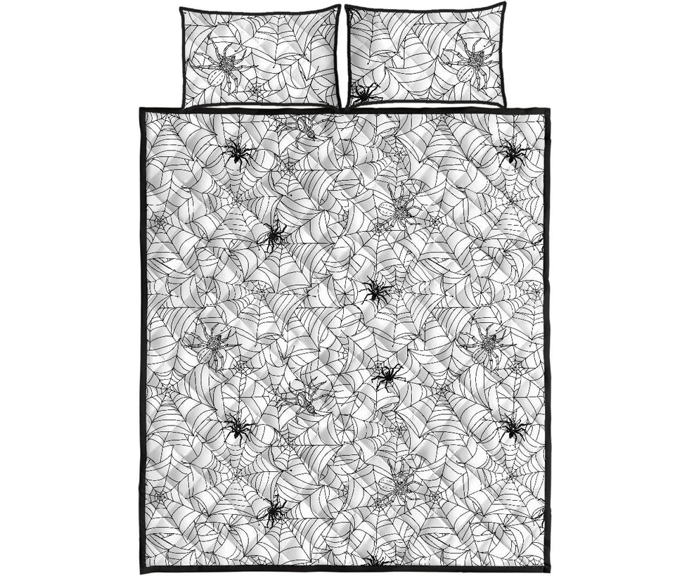 Spider web cobweb pattern Quilt Bed Set