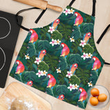 Parrot Palm Tree Leaves Flower Hibiscus Pattern Adjustable Apron