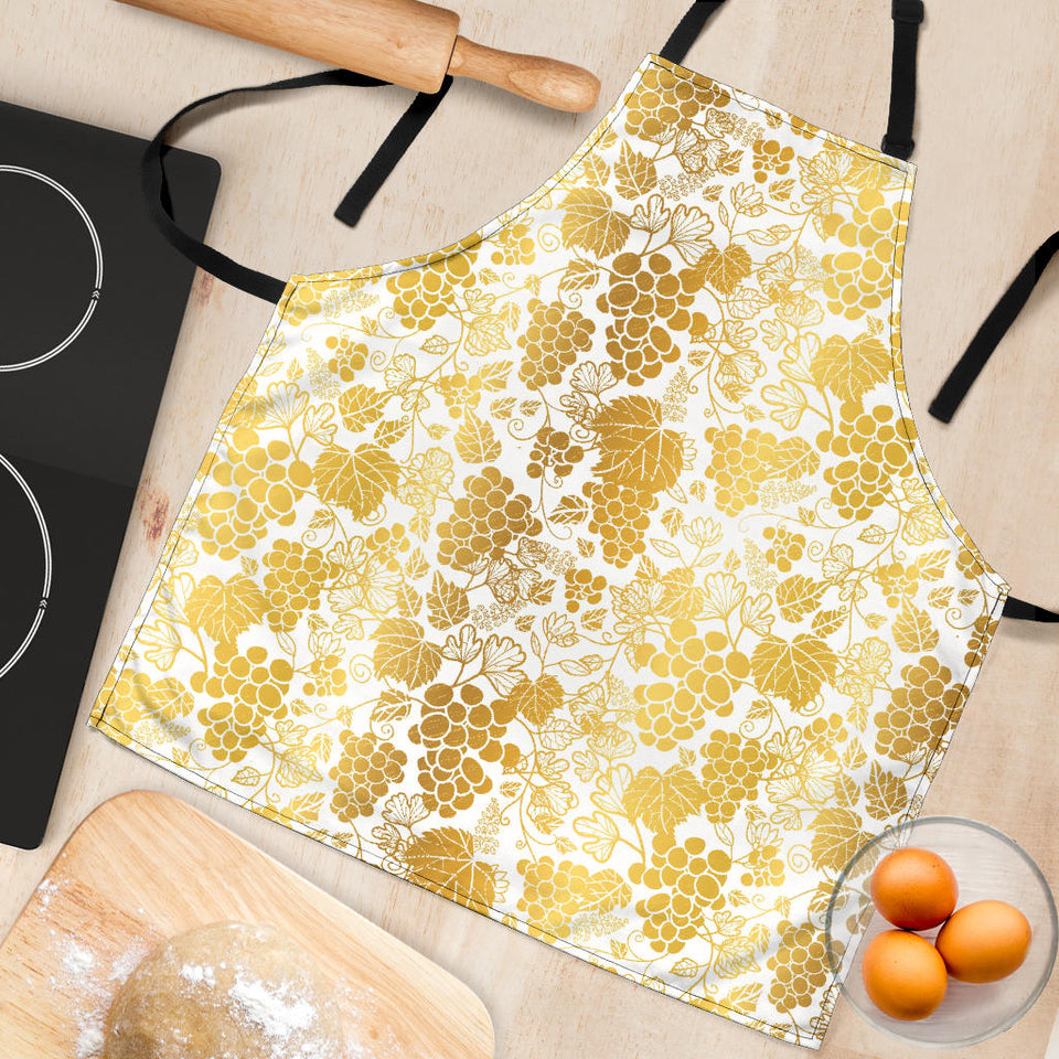 Gold Grape Pattern Adjustable Apron