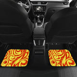 Fire Flame Design Pattern Front And Back Car Mats