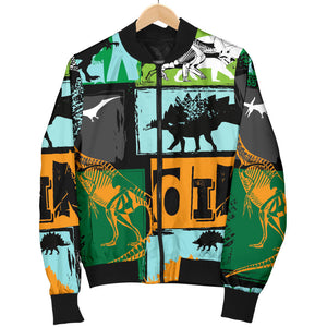 Dinosaurs Print Pattern Women'S Bomber Jacket