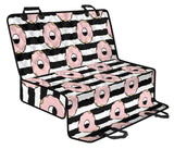 Donuts Pink Icing Striped Pattern Dog Car Seat Covers