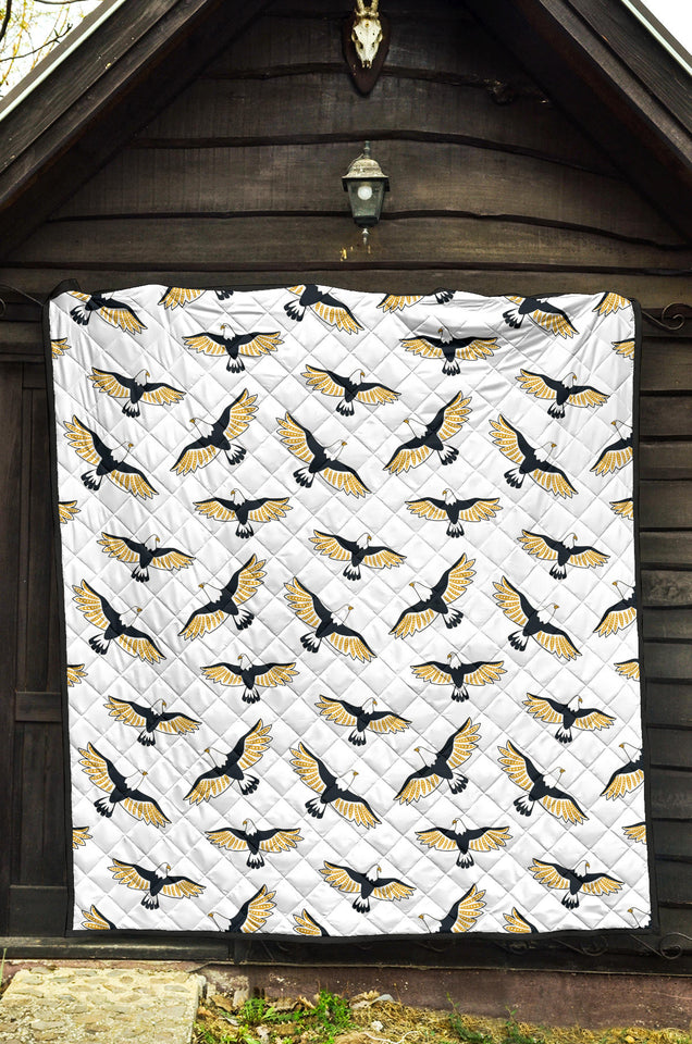 Eagle Pattern Print Design 03 Premium Quilt