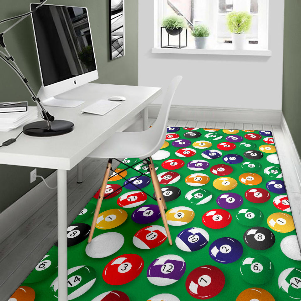 Billiard Ball Pattern Print Design 02 Area Rug
