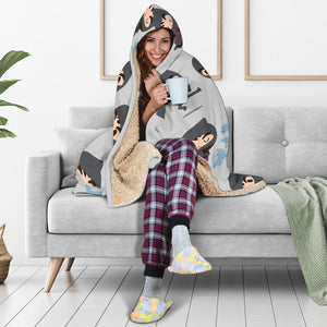 Cute Ninja Pattern Hooded Blanket