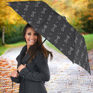 Engine Piston Black Background Pattern Print Design 02 Umbrella