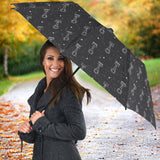 Engine Piston Black Background Pattern Print Design 02 Umbrella
