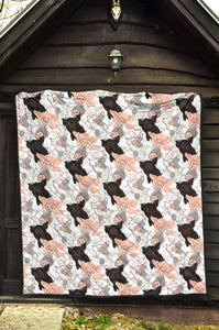 Pig Pattern Print Design 05 Premium Quilt