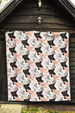 Pig Pattern Print Design 05 Premium Quilt