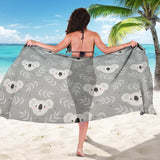Cute Koala Leaves Pattern Sarong