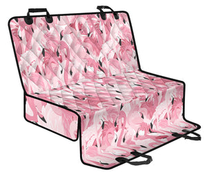 Pink Flamingos Pattern Background Dog Car Seat Covers