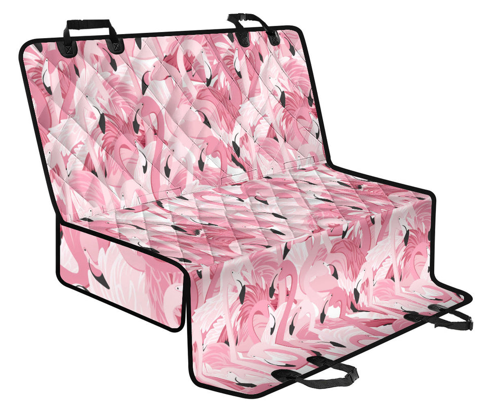 Pink Flamingos Pattern Background Dog Car Seat Covers