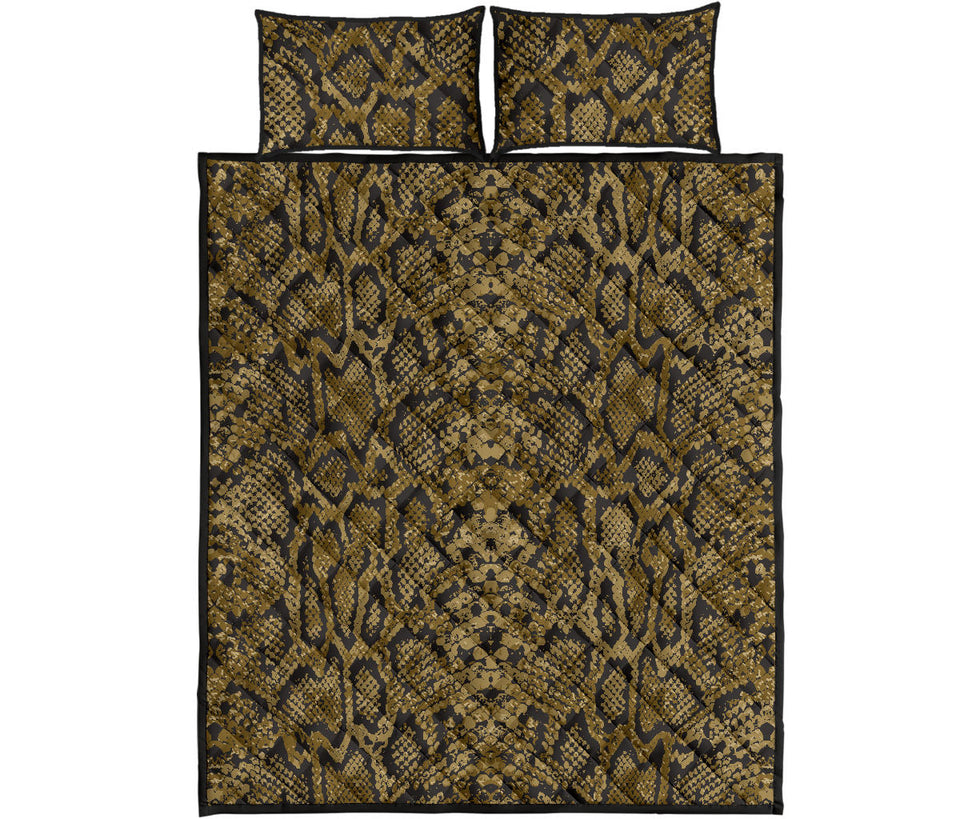Snake skin pattern Quilt Bed Set