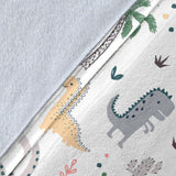 Cute Cartoon Dinosaurs Tree Pattern Premium Blanket