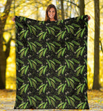 Green Peas Pattern Print Design 02 Premium Blanket