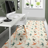 Swallow Pattern Print Design 02 Area Rug