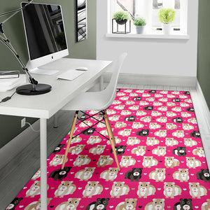 Guinea Pig Pattern Print Design 01 Area Rug