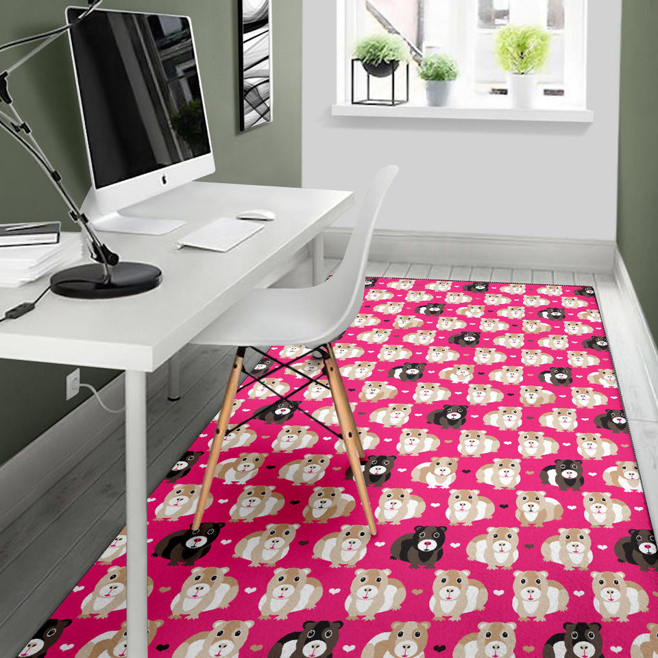 Guinea Pig Pattern Print Design 01 Area Rug