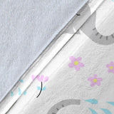 Cute Elephant Mouse Pattern Premium Blanket