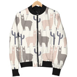 Llama Alpaca Pattern Women'S Bomber Jacket