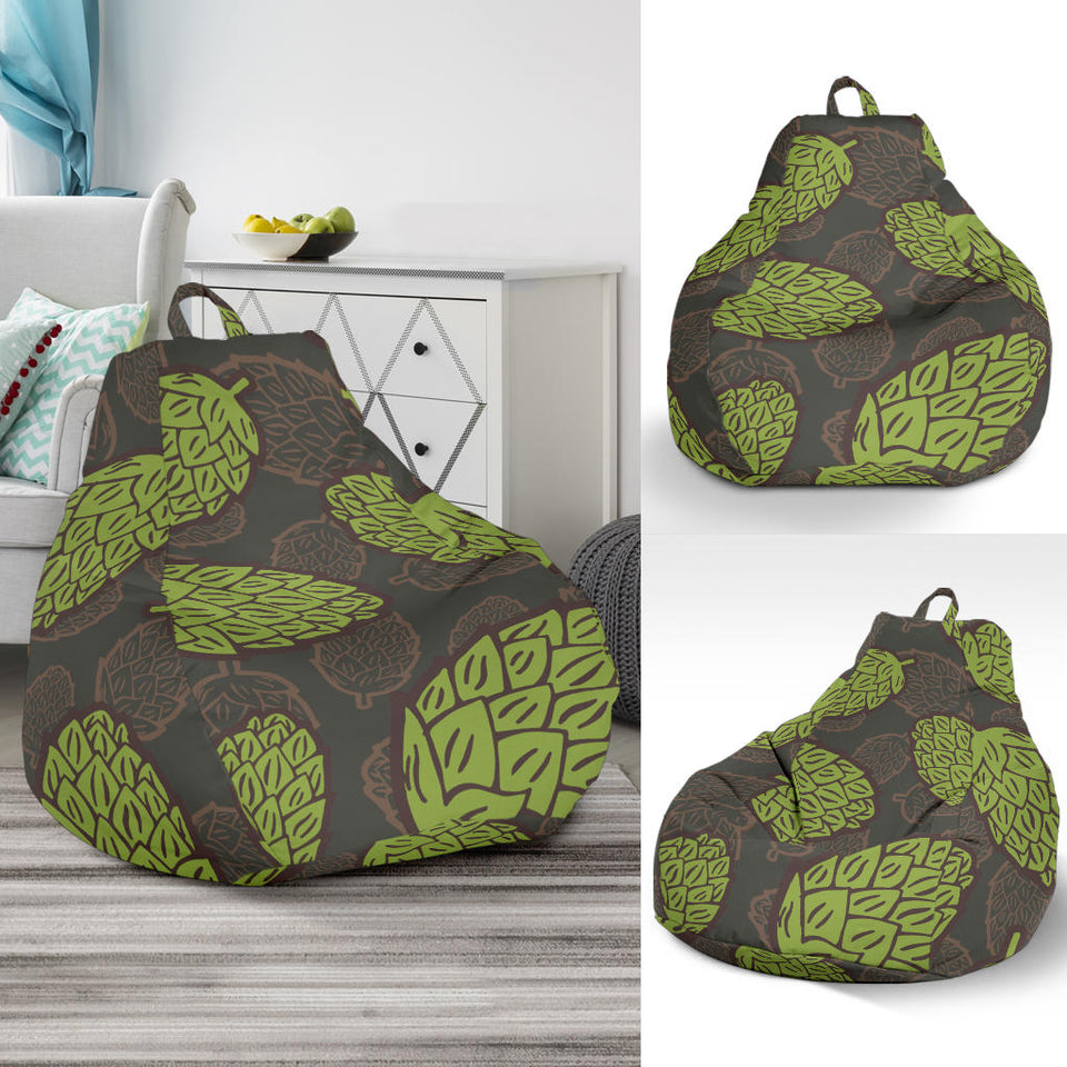 Hop Pattern Black Background Bean Bag Cover